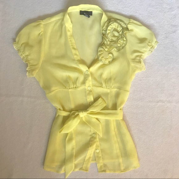BCX yellow blouse size s - Picture 2 of 4